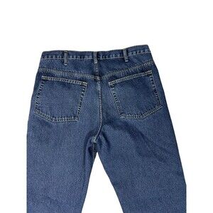 Full Blue Rugged Wear Mens Fleese Lined Jeans 34 X 30 Denim Durable Work Quality